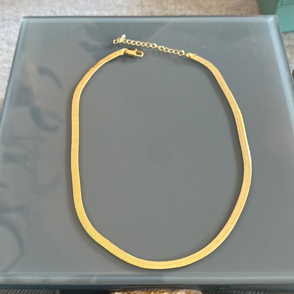 Gold plated snake necklace